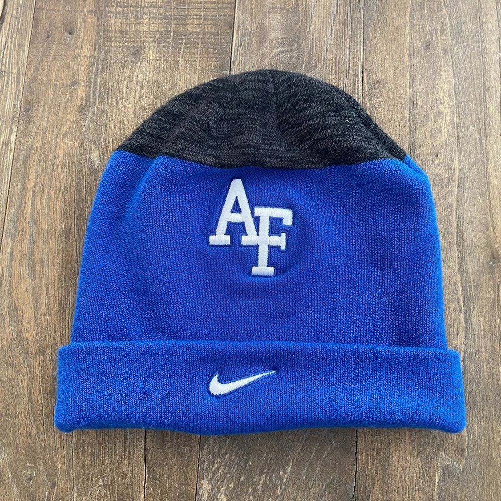 Vintage Air Force Falcons Nike Team Cuffed Beanie Hat Cap OS OSFM Unisex